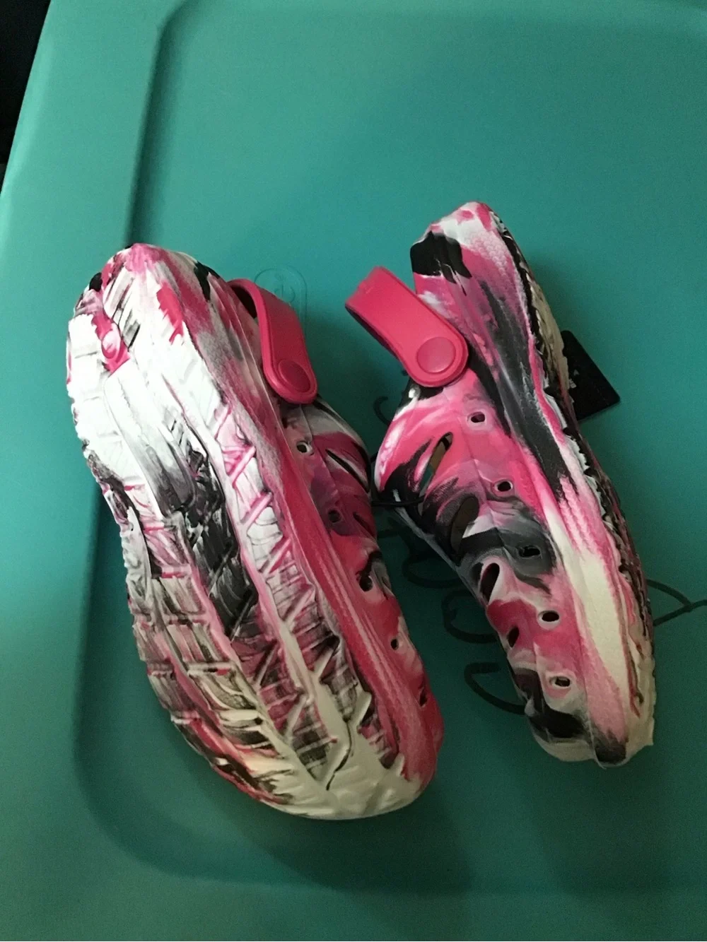 Kids Slip-On Clogs in Pink White and Black - Comfortable Water Shoes size 13